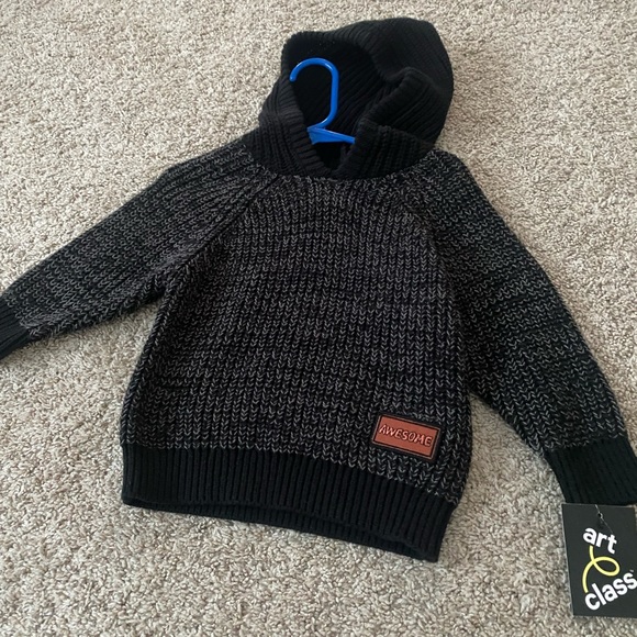 NWT NEW Art Class toddler boy knit hooded sweater jacket size 18 months - Picture 3 of 9